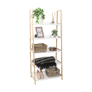 5 polcos állvány, fehér/természetes, KOEN TYP 3