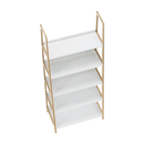 5 polcos állvány, fehér/természetes, KOEN TYP 3