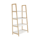 4 polcos állvány, fehér/természetes, KOEN TYP 2