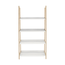 4 polcos állvány, fehér/természetes, KOEN TYP 2