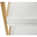 4 polcos állvány, fehér/természetes, KOEN TYP 2