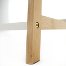 4 polcos állvány, fehér/természetes, KOEN TYP 2