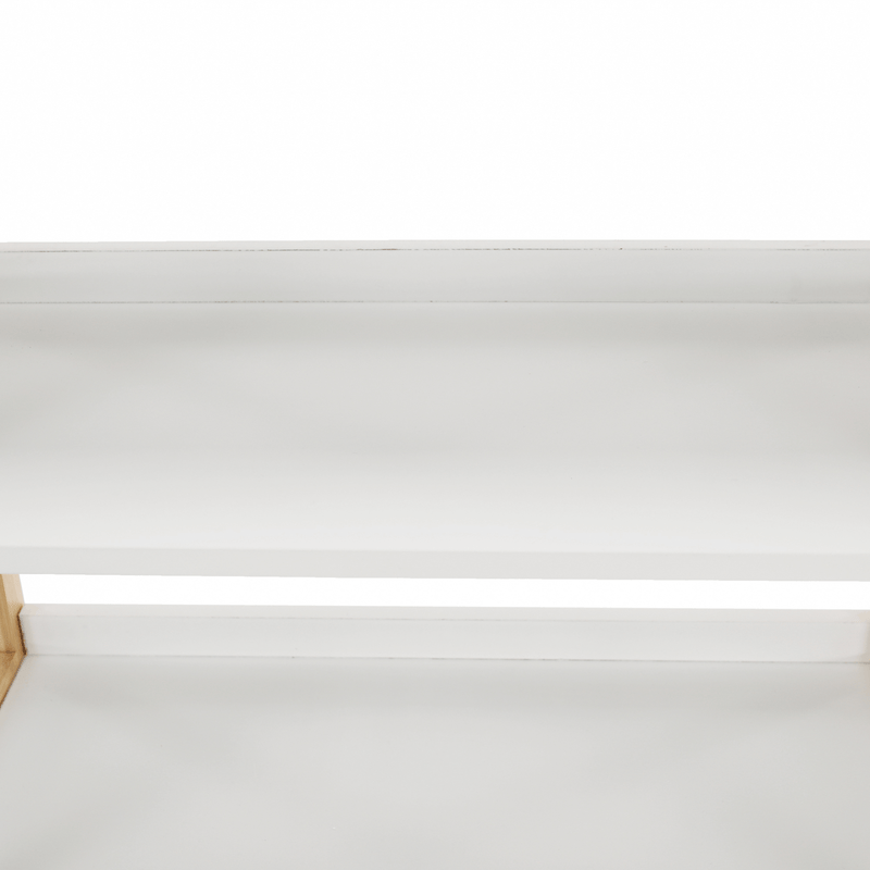 4 polcos állvány, fehér/természetes, KOEN TYP 2