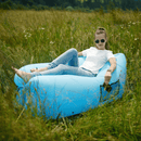 Felfújható babzsák/lazy bag, kék, LEBAG