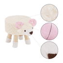 Zsámoly bárány alakban, Velvet szövet fehér/rózsaszín/természetes, LOLA