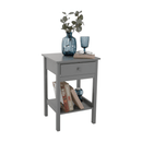 Éjjeliszekrény, szürke, MALISE