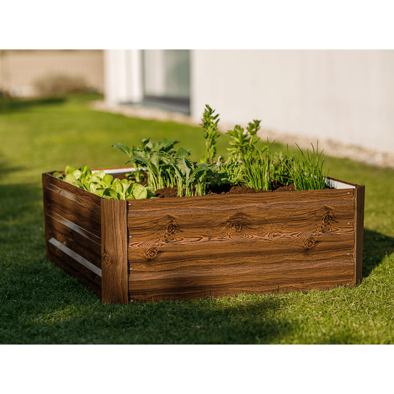 Magasított virágágy, barna, acél, NONKY TYP 3