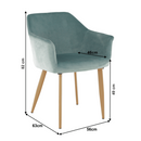 Szék, szövet mentol/bükk, ODOVEL