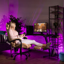 Irodai/gamer fotel, fekete/fehér/bézs, OZGE 2 NEW