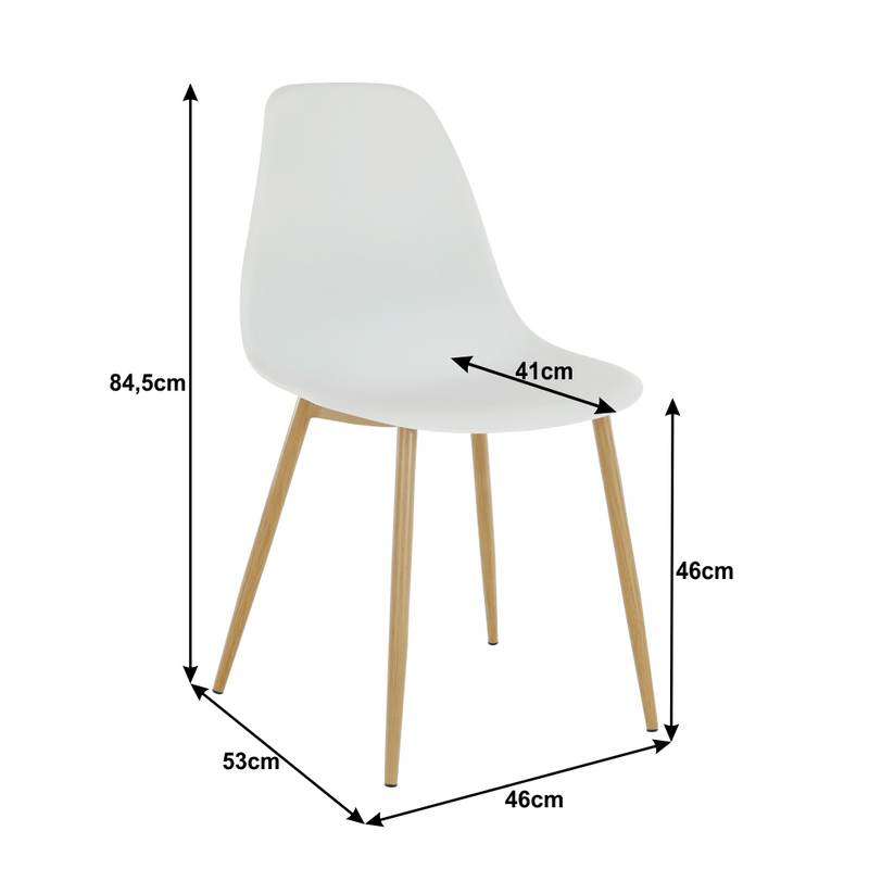 Szék, fehér/natúr, SINTIA