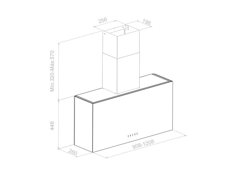 Pando P-746/90 IX-DEKTON LAURENT fali páraelszívó