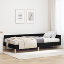 vidaXL Sarok Ágykeret Matraccal matracmal 2 pcs Zöld szövet