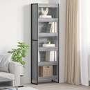 vidaXL Könyvespolc 2 pcs Szürke Sonoma 60 x 30 x 189,5 cm Faanyag