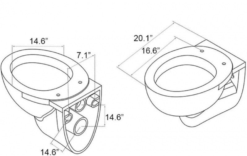CeraStyle LILA fali WC - mély öblítés