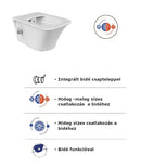 CeraStyle IBIZA fali WC - BEÉPÍTETT bidé funkcióval - rimless - perem nélküli - mély öblítés