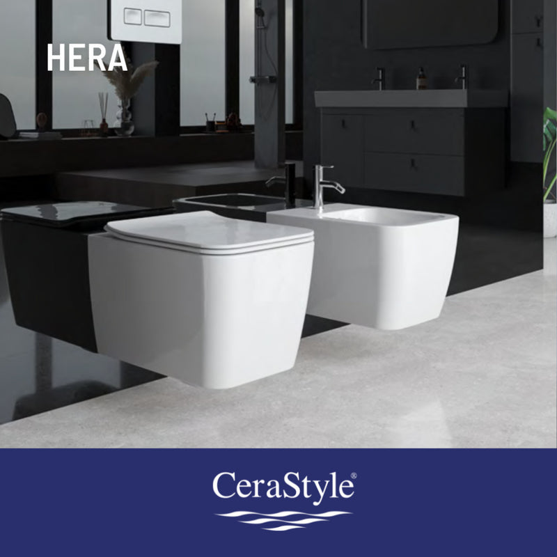 CeraStyle HERA fali WC - rimless - perem nélküli - rejtett szerelésű - mély öblítés - 52 cm