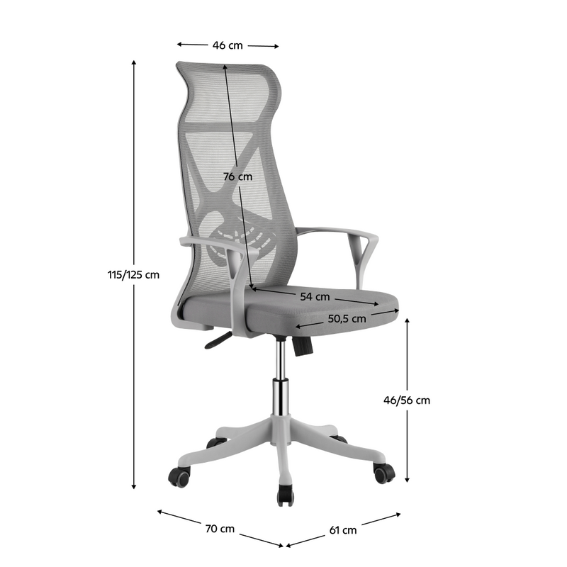 Irodai szék, szürke, ZOLAN