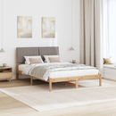 vidaXL Ágykeret fejtámlával Barna 135 x 190 cm Tömör fenyőfa
