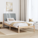 vidaXL Ágykeret Barna és világosszürke 100 x 200 cm Tömör fenyőfa