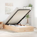vidaXL Tárolós ottomán ágykeret Természetes 90 x 200 cm Tömör fenyő