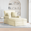 vidaXL Fotel Loungba Szoknyával párnával 3 pcs Krém Bársonyos szövet