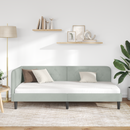 vidaXL Sarokágy keret Világosszürke 90 x 200 cm Bársony