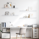 vidaXL Falpolc polcokkal 4 pcs Fehér márvány 115 x 9 x 3 cm Faanyag