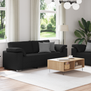 vidaXL Kanapé 2 pcs Fekete 219 x 80 x 82 cm szövet