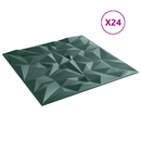 vidaXL Fali panelek 24 pcs Ametiszt Zöld 50 x 50 cm XPS Hab