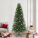 vidaXL Mű karácsonyfa 300 LED-del állvánnyal Zöld 240 cm PE és PVC