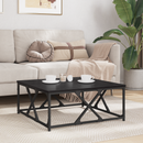 vidaXL Dohányzóasztal Fekete tölgy 70 x 70 x 30 cm Faanyag