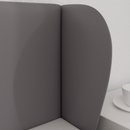 vidaXL Fejtámla Fül Homályos Szürke 40 x 23 x 6 cm PVC