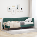 vidaXL Sarokágy keret Sötétzöld 80 x 200 cm Bársony