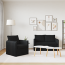 vidaXL Kanapé Szett 2 pcs Fekete 136 x 82 x 85 cm Szövet