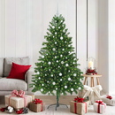 vidaXL Karácsonyfa 300 LED-del állvánnyal Zöld 180 cm PE