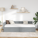 vidaXL Sarokágy keret fejtámlával Világosszürke 90 cm x 200 cm szövet