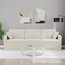 vidaXL Kanapé Krém 228 x 78 x 80 cm Bársony