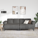 vidaXL Kanapé Sötétszürke 250 x 188 x 76 cm Bársonyos szövet