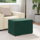 vidaXL Zsámoly Sötétzöld 61 x 41 x 40 cm Bársony és Műanyag Fa