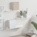 vidaXL Lebegő polc Falra szerelhető 3 pcs Fehér 40 x 9 x 2,5 cm Acél