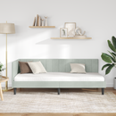 vidaXL Sarokágy keret fejtámlával Világosszürke 80 cm x 200 cm Bársony
