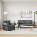 vidaXL Kanapé Szett 2 pcs Sötétszürke 175 x 82 x 80 cm szövet
