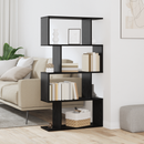 vidaXL Könyvespolc Fekete tölgy 70 x 24 x 129 cm Faanyag