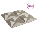 vidaXL Fali panelek 48 pcs Origami beton 50 x 50 cm XPS Hab