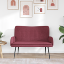 vidaXL Kétüléses Kanapé Bordó 115 x 61 x 87 cm Szövet
