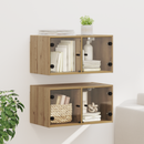 vidaXL Fali Szekrények 2 pcs Artisan tölgy 68 x 37 x 35 cm Faanyag