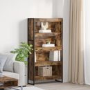 vidaXL Könyvespolc 2 pcs Füstös tölgy 80 x 30 x 155 cm Faanyag