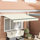 vidaXL Behúzható napellenző Krém 250 x 200 cm szövet