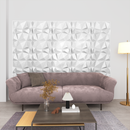 vidaXL Fali panelek 12 pcs Gyémánt Fehér 50 x 50 cm XPS Hab