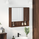 vidaXL Tükörszekrény tárolóval Barna Tölgy 59 x 17 x 55 cm Faanyag